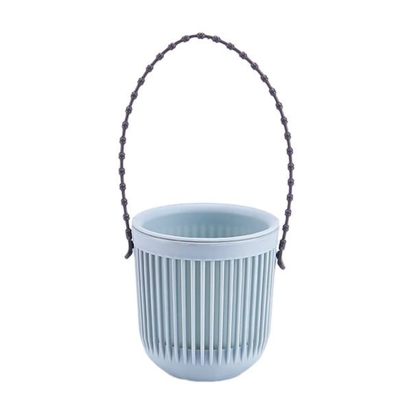 Yuarrent Amplia aplicación, pequeña y ligera, correa extraíble para escritorio y montaje en pared, capa interior ahuecada para una mejor Jardín y Patio Azul 8.7*9.5*20.5 cm