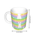 thumbnail image 2 of Yiaed Rainbow Rabbit Print Ceramics Coffee,Large Handle Design,Extra Large Tea and Coffee Cup for Office and Home Mugs, 2 of 6