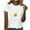 White, variant on OKBOP Womens Tops Brown Short Sleeve Crew Neck Floral T-Shirts Womens Shirts