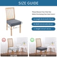 thumbnail image 5 of Juego de 2 fundas de asiento impermeables para sillas de comedor, fundas de asiento extraíbles y lavables de jacquard elástico, sin fundas traseras, beige JAMW Sencillez, 5 of 5
