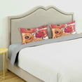 thumbnail image 3 of Yayeee Pillowcase Queen Size Set of 2 Satin Wrinkle Resistant Pillow Case, Orange Hand Drawn Floral, 3 of 8