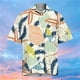 thumbnail image 2 of Camisa De Botones Para Hombre Camisa de manga corta con estampado digital 3d de ocio de tendencia de moda de playa de turismo de vacaciones de verano para hombres (Beige, XL), 2 of 3