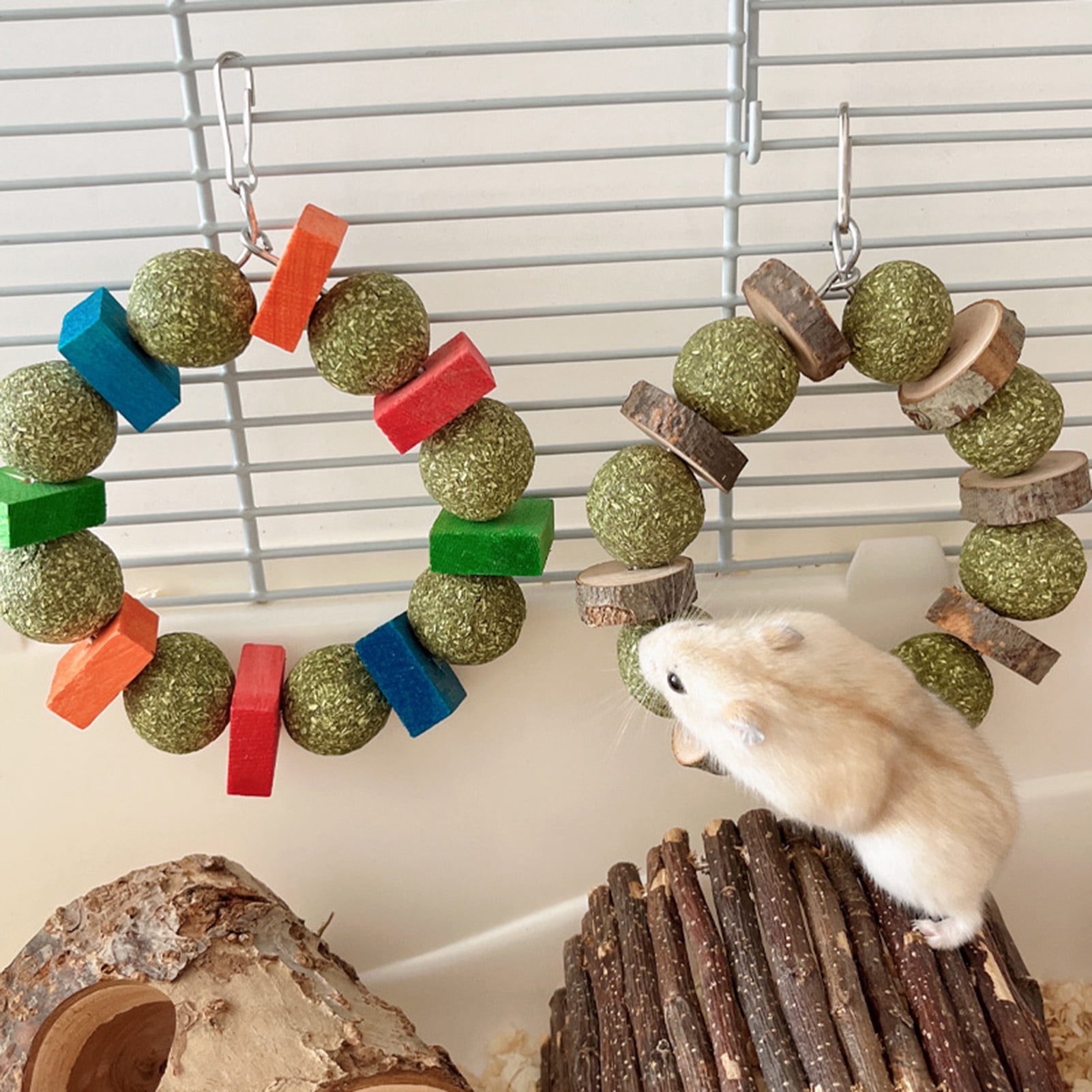 Waroomhouse Natural Handmade Hamster Toy Chewresistant Teeth Care