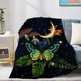 thumbnail image 4 of Mushroom Blanket Mushrooms Gifts for Women Soft Cozy Fleece Flannel Mushroom Night Moth Throw Blanket All Season Plant Blankets for Sofa Couch Bed Decorative 50"x40" for Kid, 4 of 6