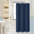 thumbnail image 6 of Shower Curtain - Waffle Textured Heavy Duty Thick Fabric Shower Curtains for Bathroom, 230GSM Luxury Weighted Polyester Cloth Bath Curtain Set with 12 Plastic Hooks, 6 of 6