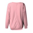 thumbnail image 6 of Kagetolytai Womens Tops Womens Casual V Neck Sweatshirt Loose Soft Long Sleeve Pullover Tops Solid Shirts With Side Pockets Plus Size Tops for Women Pink 3X, 6 of 7