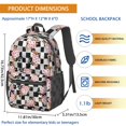 thumbnail image 3 of Pioneer Flower Floral Print Pattern 17" School Backpacks for Teens,Waterproof Oxford Fabric,S-Shape Padded Straps for School,Travel,Hiking,Camping, 3 of 5