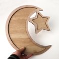 thumbnail image 4 of Rústico Crescent de madera SRAR Eid Al - Fitr fiesta vajilla de catering desar, 4 of 5
