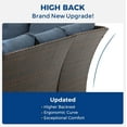 thumbnail image 3 of SUNVIVI Patio Furniture Set, High Curved Back Outdoor Dining Sectional Sofa with Dining Table and Chair, All Weather Wicker Conversation Set with Ottoman, 3 of 8