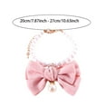 thumbnail image 2 of 1Pcs Cute Girl Cat Collar, Fancy Dog Pearl Necklace Collars Adjustable Pearl Dog Cats Collars with Big Bows for Small Dogs and Cats, Pink + White + Black, 2 of 5