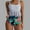 White, variant on Tankini Swimsuits for Women Loose Fit Floral Printed Modest Two Piece Bathing Suits