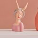 thumbnail image 4 of Resina nórdica bestia oreja niña escultura Alices estatuilla dibujos animados rosa oso de fresa Electrónica, 4 of 5