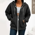 thumbnail image 5 of UAYOTSE Fashion Hoodies Vintage Zipper Oversized Loose Fit Hoodies Women Long Sleeve Solid Jackets Soft Outdoor Sweatshirt(G357-Black,XXL), 5 of 9