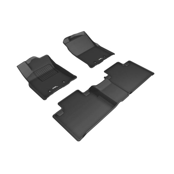 3D MAXpider Custom Fit KAGU Floor Mat (BLACK) Compatible with TOYOTA TACOMA ACCESS CAB 2018-2023 - Full Set