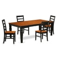 thumbnail image 2 of East West Furniture LLC LGPF5-BCH 5 PC Dinette table set with one Logan dining table and 4 dining chairs in Black and Cherry Finish, 2 of 2