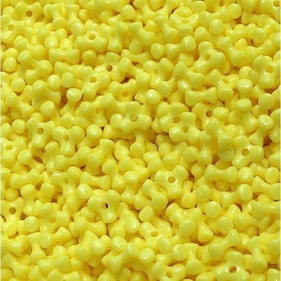 JOLLY STORE Crafts Yellow 11mm Tri Beads 500pc Made in USA