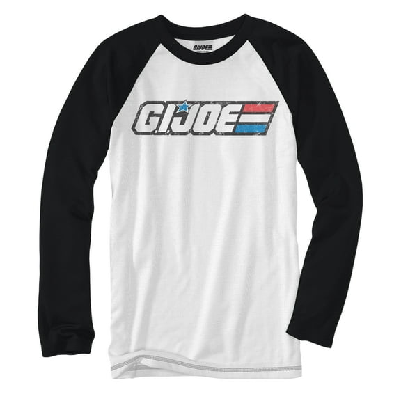 G.I. Joe Logo 80's Yo Joe! Baseball Raglan Style Men's Long Sleeve T-Shirt, Large