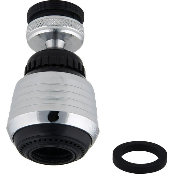 Peerless Swivel Aerator in Black/Chrome