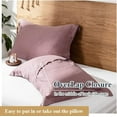 thumbnail image 4 of Simple&Opulence 100% Belgian Linen Pillow Shams -Set of 2, Queen Size - Basic Style Breathable Pure Linen Suitable for Home - Soft and Durable with Envelope Closure Pillowcases (20''x 26'', Purple), 4 of 7