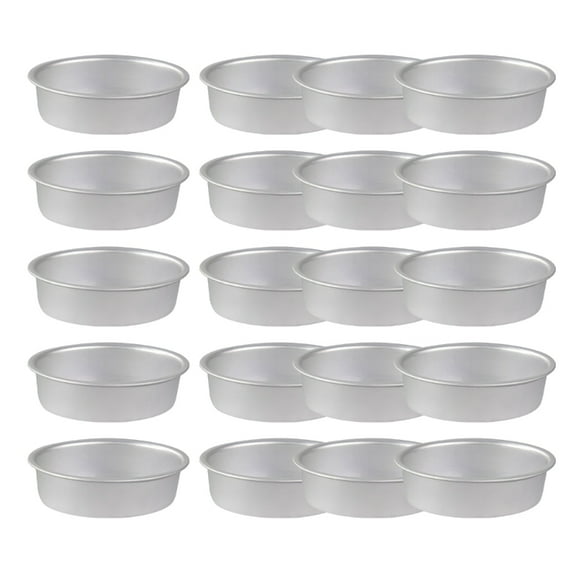 20Pcs Oval Cheesecake Pans Bakewares Functional Oval Cake Mould Nonstick Aluminum Baking Pans for Cakes and Breads
