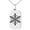 Silver, variant on Gold Plated Stainless Steel Crystallized Snowflake Engraved Small Rectangle Dog Tag Charm Pendant Necklace