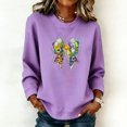 thumbnail image 1 of TaTaai Women's Casual Carnival Festival Print Long Sleeve Sweatshirts Fashion Crew Neck No Hood Pullover Tops Lightweight Comfortable for Daily Wear Gift, 1 of 7