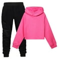 thumbnail image 2 of Kogui Girls Outfits Sets Fall Boys Girls 2 Pieces Sweat Suit Unisex Kids Long Sleeve Pullover Hoodie and Joggers Set Size 7-8 (Hot Pink,7-8 Years), 2 of 6