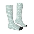thumbnail image 3 of Fotbe White Swan print Women's Men's Novelty Crew Socks Cotton Socks Knee High Socks for Walking,Running,Nurses,Pregnancy, 3 of 9