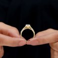 thumbnail image 6 of Heart Shape Moissanite Engagement Ring with Side Stones - 7 mm - D-VS1 Quality, 14K Yellow Gold, US 12.25, 6 of 8