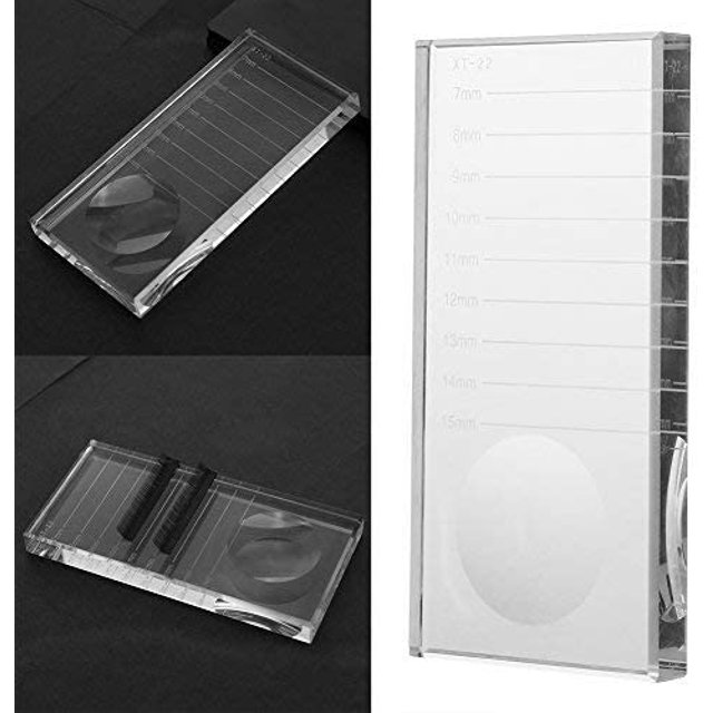 Paleta de pestañas postizas de cristal, soporte adhesivo para pegamento, extensión de pestañas, soporte para maquillaje de ojos ER