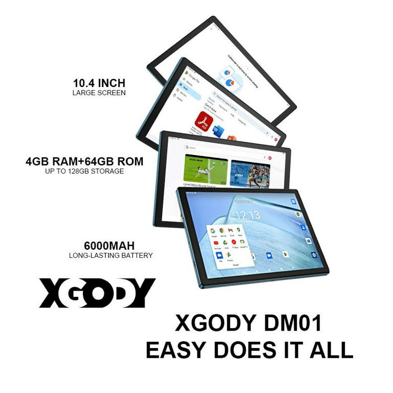 XGODY Android 11 Tablets 10.4 inch Tablet with Bluetoothe Case