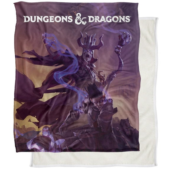 Dungeons and Dragons Dungeon Master's Guide Art Silky Touch Sherpa Back Super Soft Throw Blanket