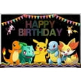 thumbnail image 5 of Pokemon Happy Birthday Anime Cartoon Theme Backdrops Banner Birthday Party Decor Supplies,5.9x3.6ft, 5 of 5