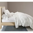 thumbnail image 2 of Delara Organic Cotton Duvet Set, 300 Thread Count, GOTS Certified, 3-Piece Ruffled Duvet cover with 2 Shams, 2 of 5