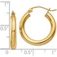 thumbnail image 2 of Primal Gold 10 Karat Yellow Gold 3mm Tube Hoop Earrings, 2 of 5