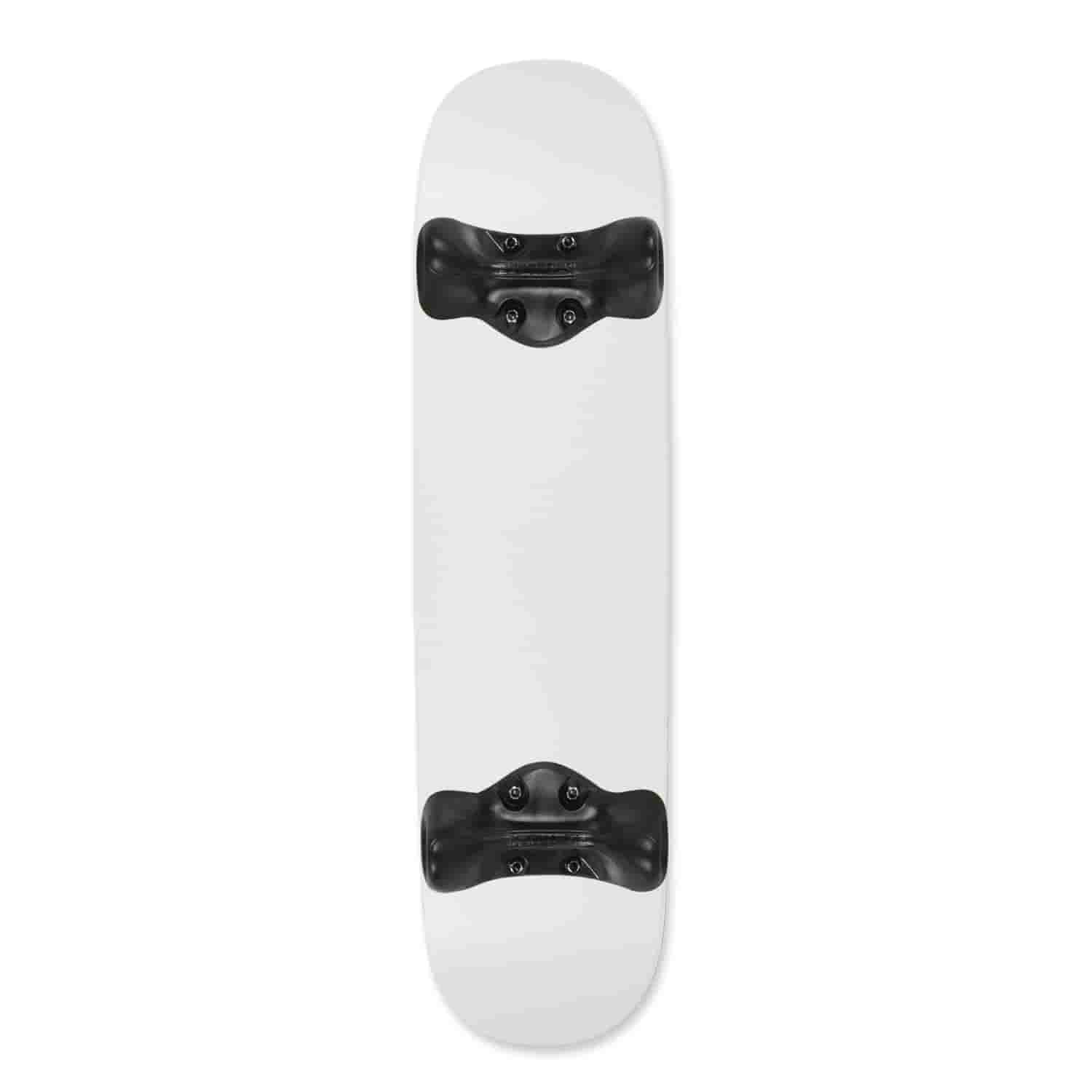 Softrucks Skateboard Indoor Practice Complete 7.75" Black Trucks, Dipped White
