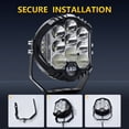 thumbnail image 3 of Faro delantero de diseño hueco de luz de flash de coche de 5 pulgadas para camión automóvil (blanco) Ndcxsfigh Accesorios para autos y motos, 3 of 8