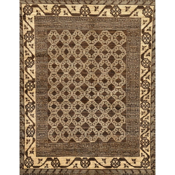 Ahgly Company Indoor Rectangle Abstract Red Brown Southwestern Area Rugs, 4' x 6'