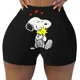 thumbnail image 3 of Pantalones cortos de ciclismo para entrenamiento de voleibol con paisaje de Van Gogh personalizado de Snoopy y Charlie Brown Pantalones cortos de yoga para gimnasio de Peanuts para mujer, 3 of 5