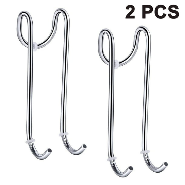 2pcs Shower Door Hooks, Over Door Hooks for Bathroom Frameless Glass