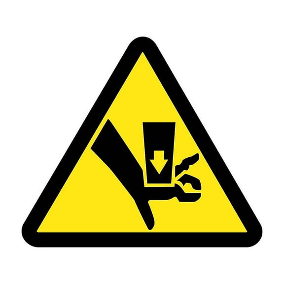 National Marker Hazard Labels; Graphic For Crush Hazard 4" Dia Adhesive Vinyl ISO444AP