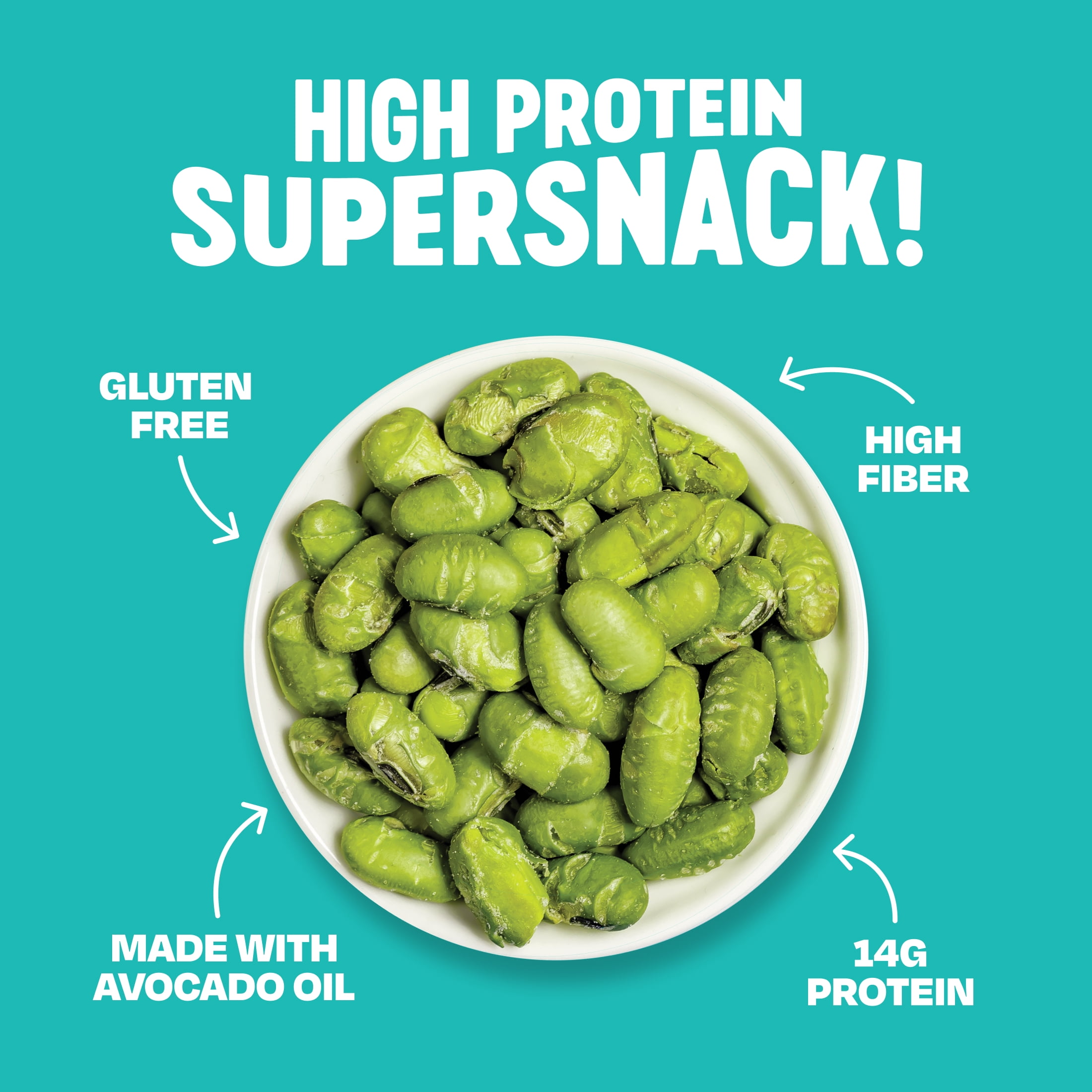 The Only Bean Crunchy Roasted Edamame Bean Snack, Ranch, 4 oz Bag