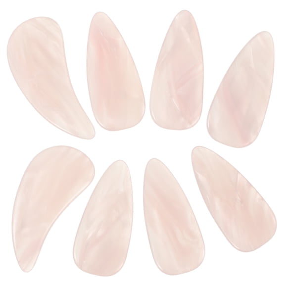 FONDOTIN 8pcs Professional Level Guzheng Nail Finger Picks for String Instruments in Pink Color