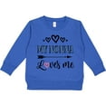 thumbnail image 2 of Inktastic My Nonna Loves Me Girls Toddler Sweatshirt, 2 of 4