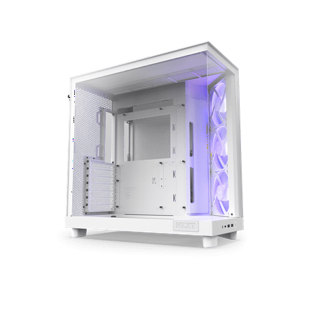 NZXT - H6 Flow RGB ATX Mid-Tower Case with Dual Chamber - White