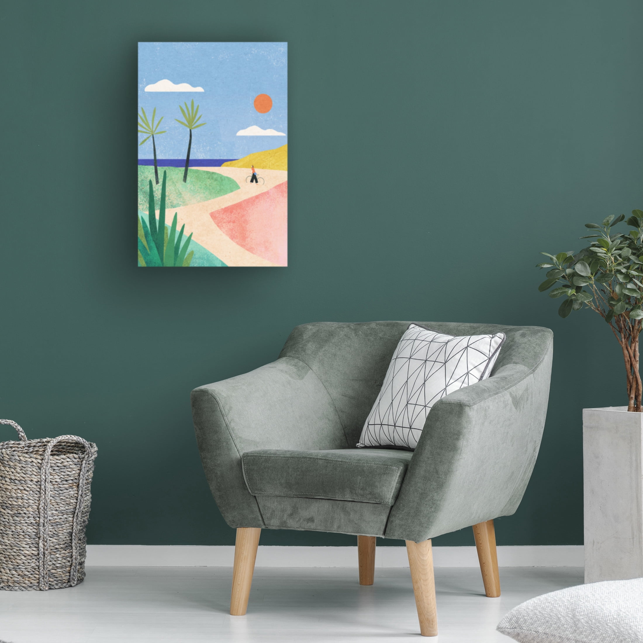 Trademark Fine Art longwayhome  Beach Girl Canvas Wall Art