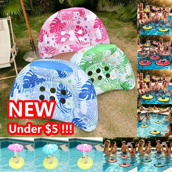 Floating Drink Holder for Pool, Neoprene Drink Sleeve, Can Cooler Float, Buoyant Beverage Wrap for Swimming Pool, Hot Tub, Beach, Summer Party, Green by PALIFEUR