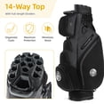 thumbnail image 2 of Sturdum 14-Way Golf Cart Bag with Molded Lock Top, Quiet Golf Club Organizer with Full-Length Dividers, Padded Strap & Rain Hood, 2 of 3