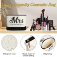 thumbnail image 3 of Bolsa de lona Vanqruo Mrs 2025 Bride con bolsa de maquillaje, 3 of 7