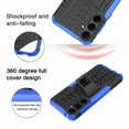 thumbnail image 6 of Asuwish Compatible with Samsung Galaxy A35 5G Phone Case Tempered Glass Screen Protector Slim Stand Hybrid Heavy Duty Rugged Protective Cell Cover for A 35 35A A355G Women Men Blue, 6 of 7